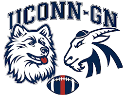 UCONN-GN-FFL league logo: a husky and a goat above a football